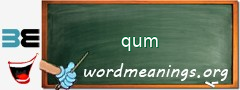 WordMeaning blackboard for qum